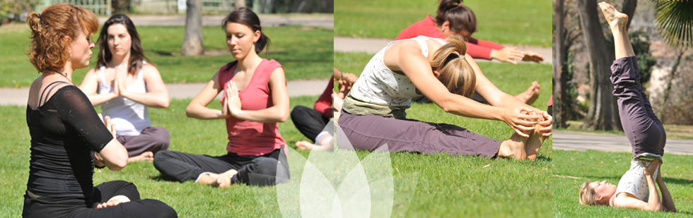 Cours de yoga en plein air à Aix